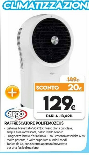 Expert Argo Raffrescatore Polifemozeus offerta