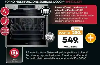 Expert Aeg BPE531222M Forno Elettrico 72 L 2990 W Acciaio Inossidabile A+ offerta