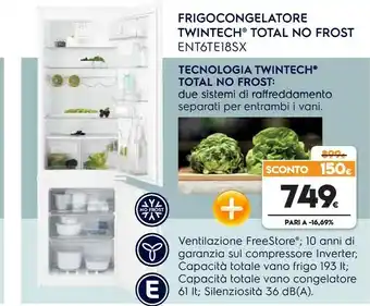 Electrolux FrigocongelatoreTwintech Total No Frost ENT6TE18SX