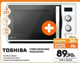 Expert Toshiba Toshiba Forno Microonde MWAG23PWH offerta