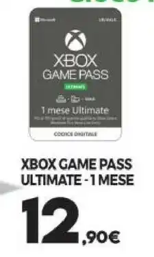 Expert Microsoft Xbox Game Pass 1 Mese Ultimate offerta