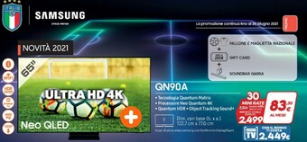 Expert Samsung QN90A 165,1 Cm (65") 4K Ultra HD Smart TV Wi-Fi Nero offerta