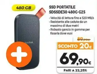 Expert Sandisk SSD Portatile 480GB offerta