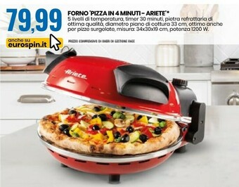 Eurospin Ariete Forno Pizza In 4 Minuti offerta