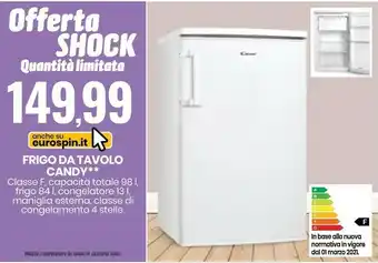 Eurospin Candy Frigo Da Tavolo offerta