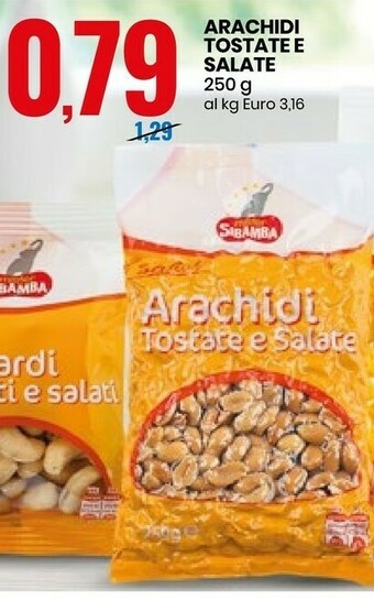 Eurospin Mister Sibamba Arachidi Tostate E Salate offerta