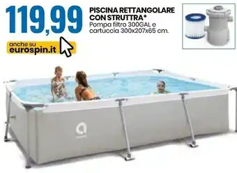 Eurospin Piscina Rettangolare Con Struttra offerta