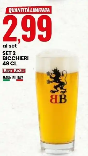 Eurospin Best Brau Set 2 Bicchieri offerta