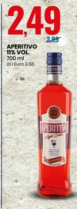 Eurospin Aperitivo 11% Vol offerta