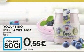 Ipercoop Vipiteno Sterzing-Vipiteno - Yogurt Vipiteno Bio Bianco Intero 150 g(ml) offerta