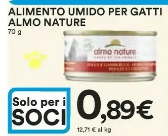 Ipercoop Almo Nature Alimento Umido Per Gatti 70 G offerta
