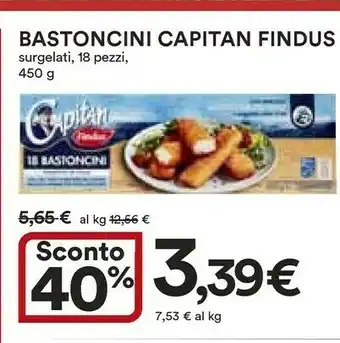 Ipercoop Findus 18 Bastoncini Con 100% Filetti Di Merluzzo 450 G(ml) offerta