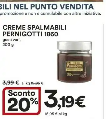 Ipercoop Pernigotti 1860 Creme Spalmabili 200 G offerta