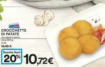 Ipercoop Rocchette Di Patate Con Speck E Porro 300 G offerta