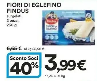 Ipercoop Findus Fiori Di Eglefino Surgelati 2 Pezzi 230 G offerta