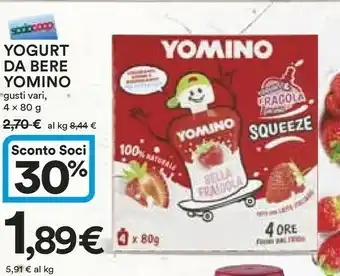 Ipercoop Yomino Yogurt Da Bere 4 X 80 G offerta