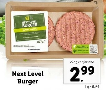 Lidl Next Level Burger 227g offerta