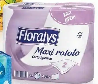 Lidl Floralys Maxi Rotolo Carta Igienica 600 offerta