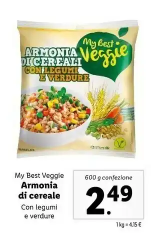 My best veggie My Best Veggie - Armonia di Cereali con Legumi e Verdure 600 g(ml)