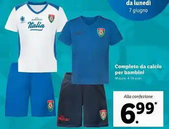 Lidl Completo Da Calcio Per Bambini offerta