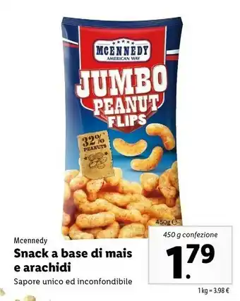 Lidl Mcennedy Snack A Base Di Mais E Arachidi offerta