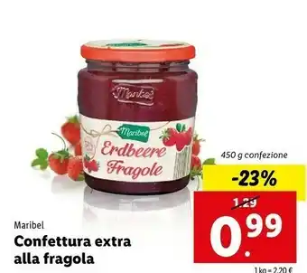 Lidl Maribel Confettura Di Fragole 450 G(ml) offerta