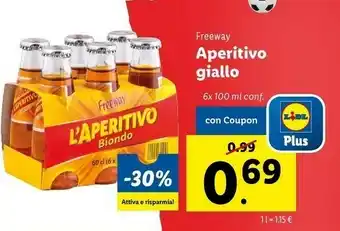 Lidl Freeway L'Aperitivo Biondo 600 G(ml) offerta