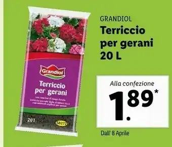 Lidl Grandiol Terriccio Per Gerani 20 L offerta