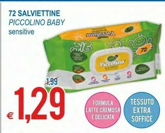 MD Discount Piccolino Baby 72 Salviettine offerta