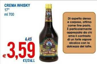 MD Discount Whisky Crema offerta