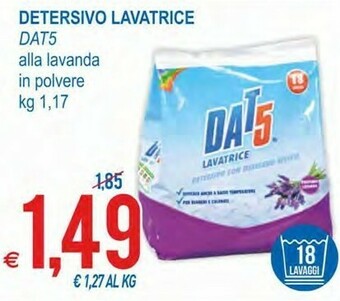 MD Discount Dat 5 Detersivo Lavatrice Alla Lavanda In Polvere offerta