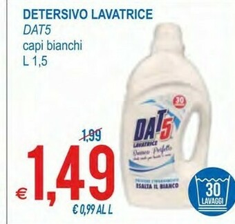 MD Discount Dat 5 Detersivo Lavatrice Capi Bianchi offerta