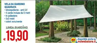 MD Discount Vela Da Giardino Quadrata offerta