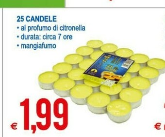 MD Discount 25 Candele Al Profumo Di Citronella offerta