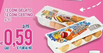 MD Discount 12 Coni Gelato/ 12 Coni Cestino offerta