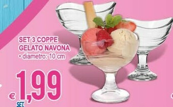 MD Discount Set 3 Coppe Gelato Navona offerta