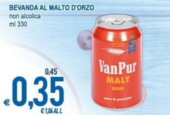 MD Discount Van Pur Bevanda Al Malto D'orzo Non Alcolica offerta