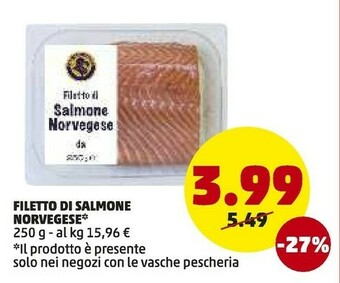 PENNY Filetto Di Salmone Norvegese offerta
