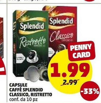 PENNY Splendid Capsule Caffe Classico offerta