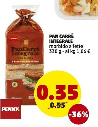 PENNY Penny Pan Carrè Integrale Morbido A Fette offerta