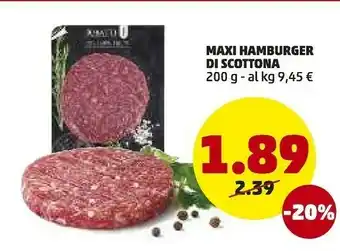 PENNY Hamburger maxi offerta