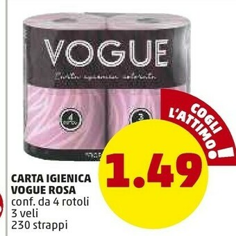 Carta Igienica Vogue Rosa