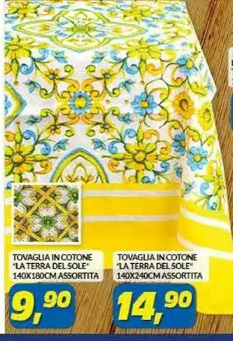 Risparmio Casa Tovaglia In Cotone La Terra Del Sole 140x240cm offerta