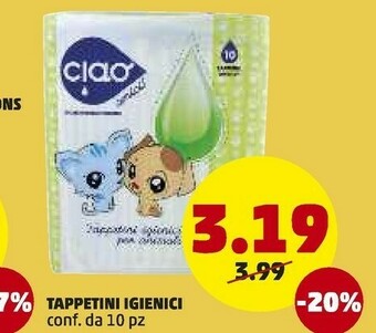 PENNY Ciao Tappetini Igienici offerta