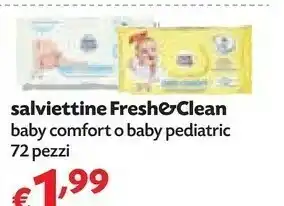 Pam Fresh&Clean Salviettine Baby Comfort O Baby Pediatric 72 Pezzi offerta