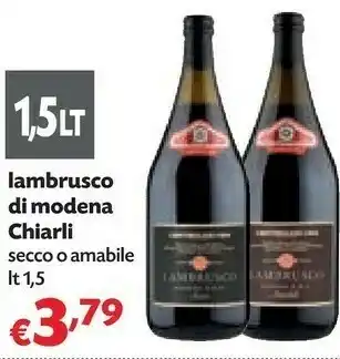 Pam Chiarli Lambrusco Di Modena Secco O Amabile offerta