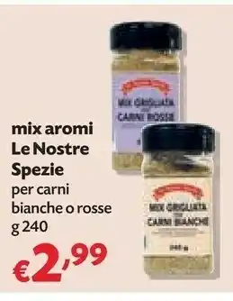 Pam Le Nostre Spezie Mix Aromi Per Carni Bianche O Rosse offerta