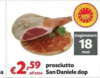 Pam San Daniele Prosciutto Dop Stagionatura 18 Mesi offerta
