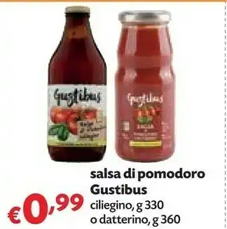 Pam Gustibus Salsa Di Pomodoro Ciliegino O Datterino offerta