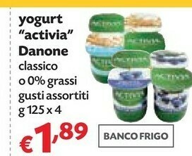 Pam Danone Activia 0% Grassi offerta